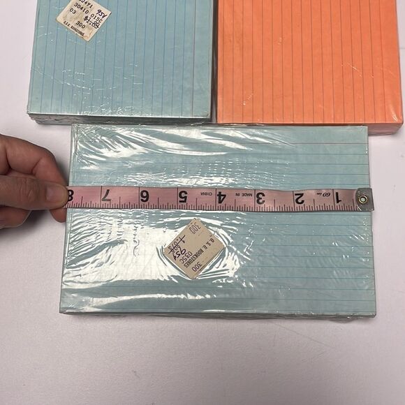 Jumbo Ruled Index Cards Educational Tools lot of 3 blue orange NOS - Picture 2 of 5